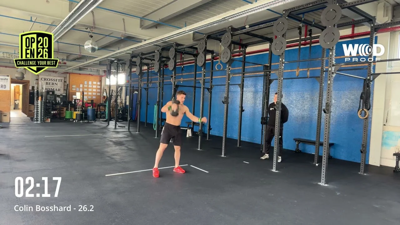Regardez Insane 6:03 de Colin Bosshard sur CrossFit Open 26.2